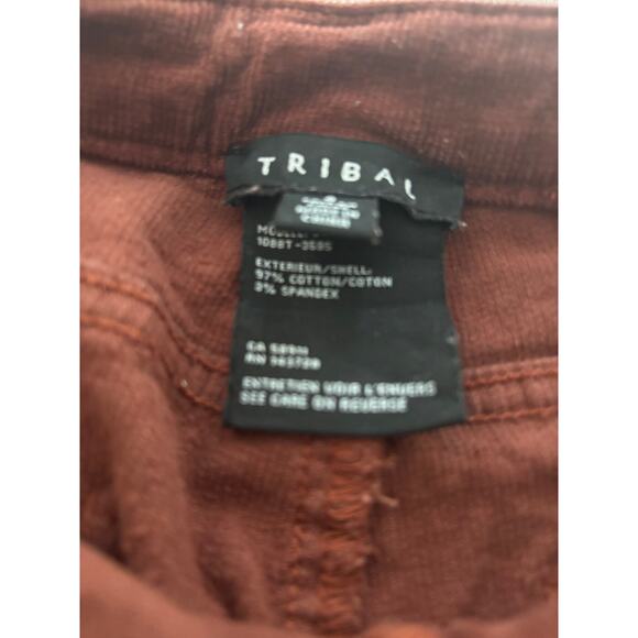 Tribal Women's Corduroy Pants in Rust - Picture 5 of 7